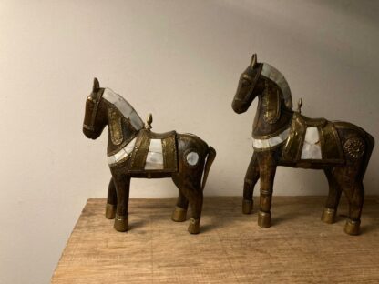 Antieke Houtsnijwerk Paarden - Afbeelding 5