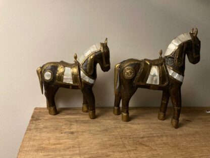 Antieke Houtsnijwerk Paarden - Afbeelding 7